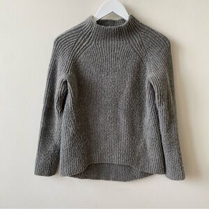 Madewell Grey Ribbed Mock Neck Sweater Size XS